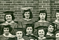 left side of enlarged photo, January, 1933 grads