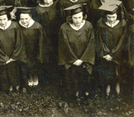 enlarged left side of June, 1943 grad photo