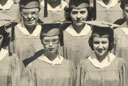 left side of graduation photo