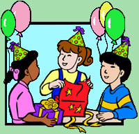 senior kiddie day with pink/green balloons