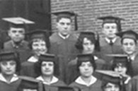 enlarged left side of January, 1928 grad photo