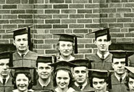 center section of enlarged photo, January, 1933 grads