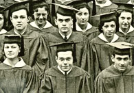 center section of enlarged photo, January, 1933 grads