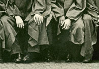 center section of enlarged photo, January, 1933 grads