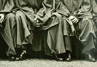 center section of enlarged photo, January, 1933 grads