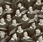 Enlarged photo of left side/Graduating Class of 1937