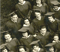 enlarged left side of June, 1943 grad photo