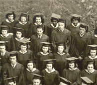 enlarged right side of June, 1943 grad photo