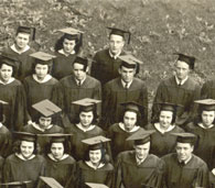 enlarged right side of June, 1943 grad photo