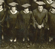 enlarged right side of June, 1943 grad photo