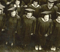enlarged right side of June, 1943 grad photo