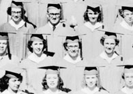left side of June, 1953 graduation photo