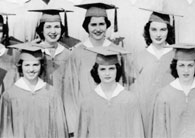 left side of June, 1953 graduation photo