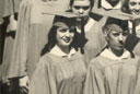 left side of graduation photo