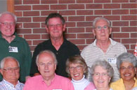 enlarged left side of June, 1957 50th reunion photo