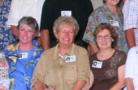 enlarged left side of June, 1957 50th reunion photo