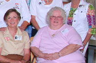 enlarged right side of June, 1957 50th reunion photo