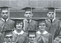 enlarged right section of January grad photo