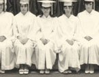 enlarged left side of graduation photo