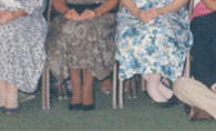 Enlarged left side of 20th reunion photo; 1988