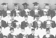 enlarged left side of class graduation photo