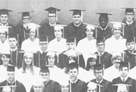 enlarged left side of class graduation photo