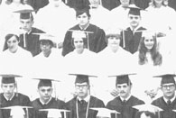 enlarged left side of class graduation photo