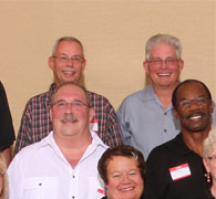 enlarged left side of 40th Reunion photo, 2010