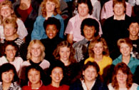 enlarged left side of class photo