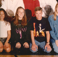 enlarged right side of 1996 grad photo