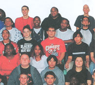 enlarged left side of class photo