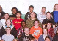 Class of 2011; enlarged right side of photo